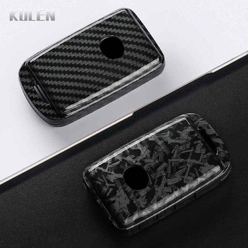 ABS Carbon Fiber Style Car Key Case Cover For Mazda 3 Alexa CX30 CX-4 CX5 CX-5 CX8 CX-8 CX-30 CX9 CX-9 Protected Fob Accessories