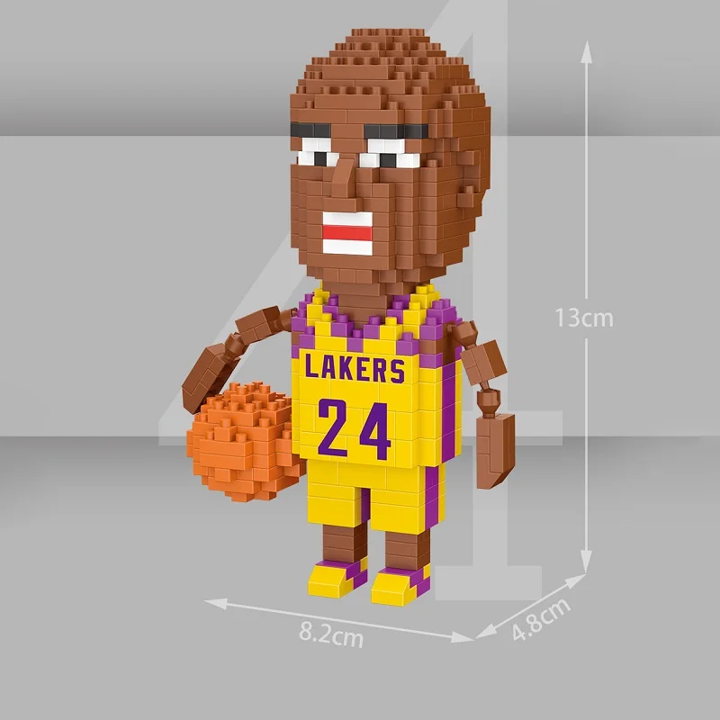 The New Basketball Idol 3D Model Building Block Basketball Player DIY Miniature Assembly Brick Movable Doll Model Children\'s Toy