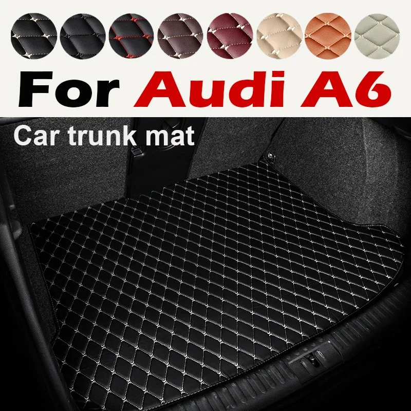 1 piece Car trunk mat for Audi A6 Station wagon 2007 2008 2009 2010 2011 2012 2013 -2018 cargo liner carpet interior accessories