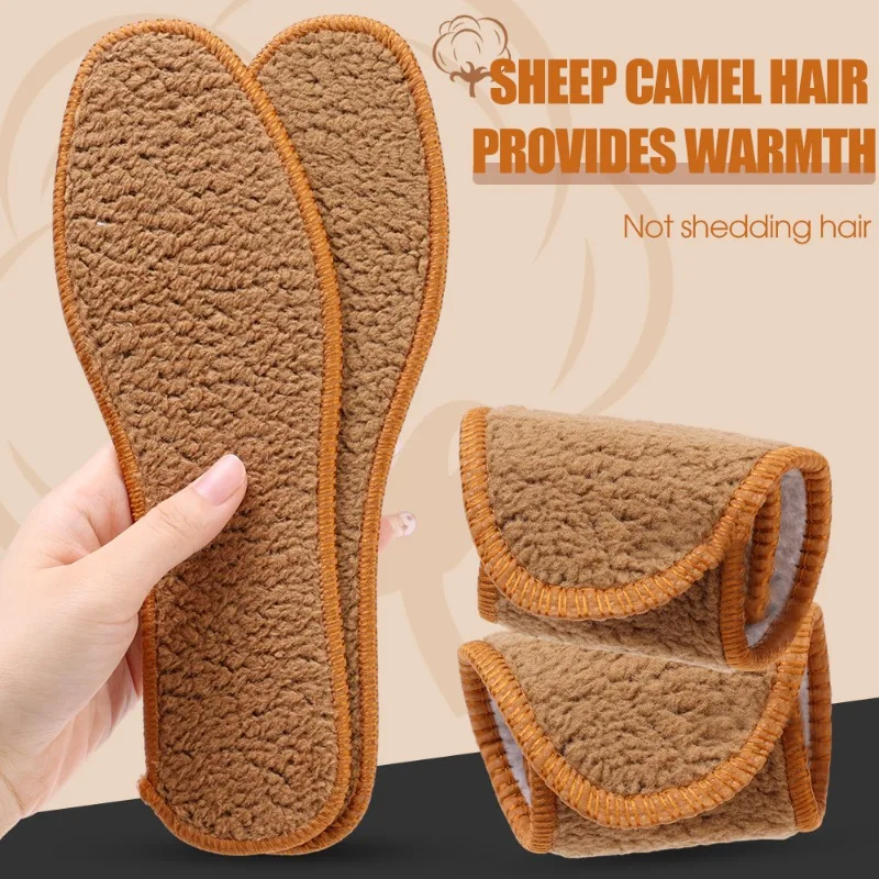 Winter Thermal Insoles Women Men Self Heated Plush Shoe Pads Simulation Cashmere Insert Insole for Snow Boots Thicken Insoles