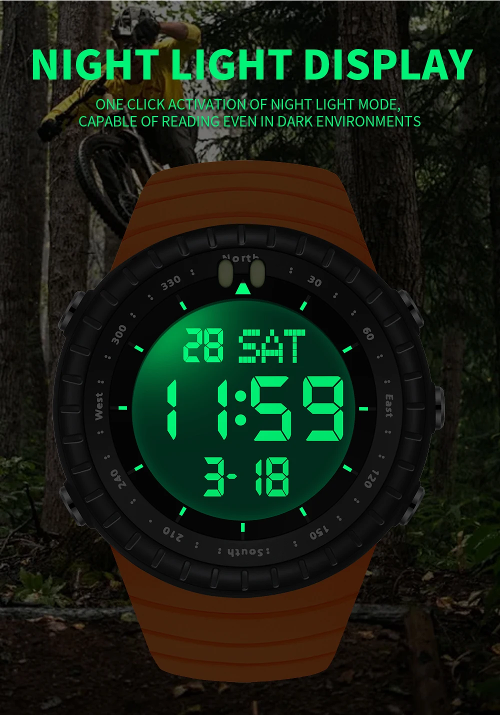 SANDA 6184 Модные мужские электронные часы Спортивные многофункциональные водонепроницаемые и противоударные светодиодные студенческие электронные часы 2025