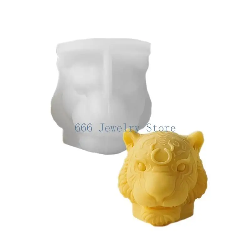 

F2TD Tigers Head Molds Halloween Silicone Molds Scented Resin Mould