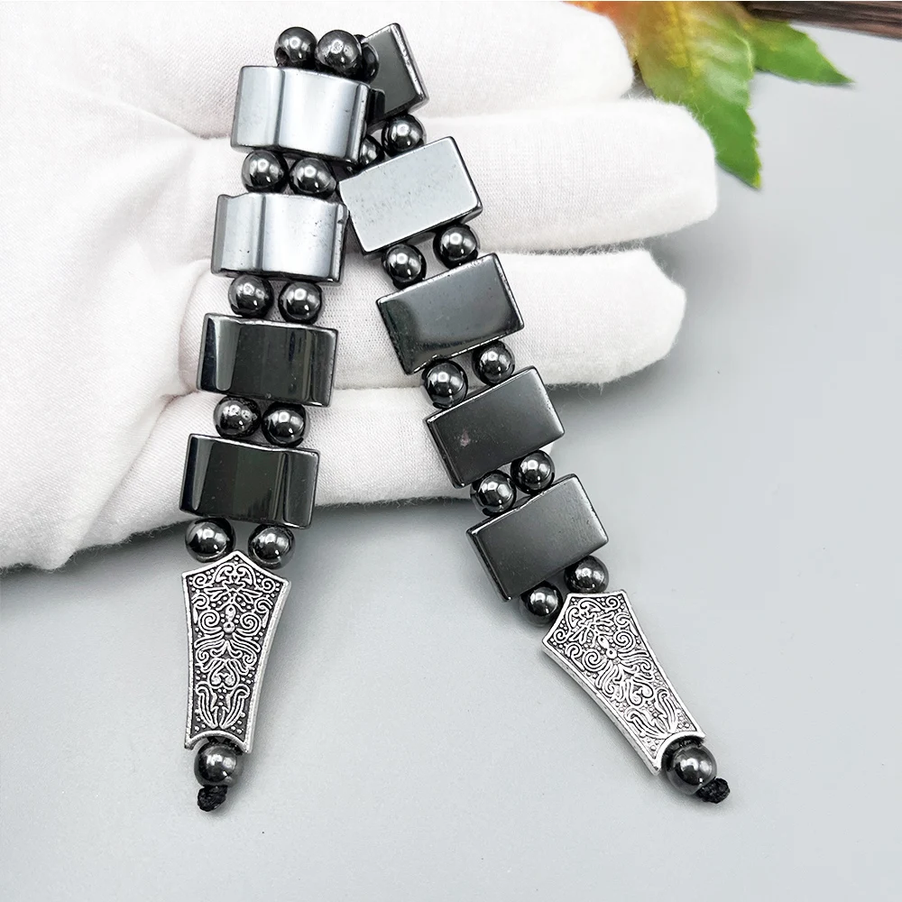 NJ117 مسبحة الحجر الطبيعي الهيماتيت رائعة الخرز الخاص التأمل الإصبع الإغاثة ضغطك الصلاة سوار أنيق