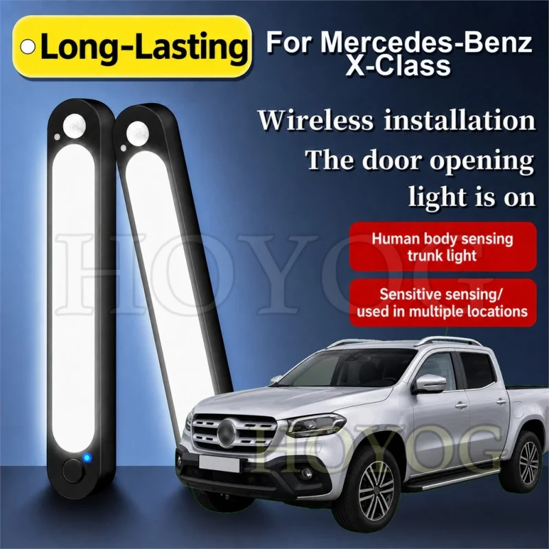 For Mercedes-Benz X-Class 2017-2020 Car Trunk Light LED Lamp Wireless Sensor Magnetic Boot Cargo Light Pickup Truck Cargo