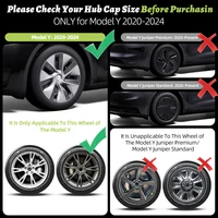 4PCS Design for TESLA Model Y 2020-2024 Vehicle Full Coverage Blade Wheel Cover Cap 19 Inches Hubcaps  Automobile Accessories 2