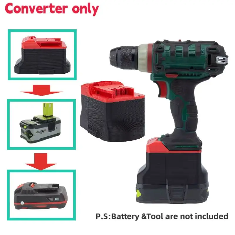 Adaptador de Conversão de Bateria para Ryobi One Mais 18v de Lítio para Ferramentas de Perfuração Elétrica Parkside X20v Não Inclui Ferramentas e Bateria