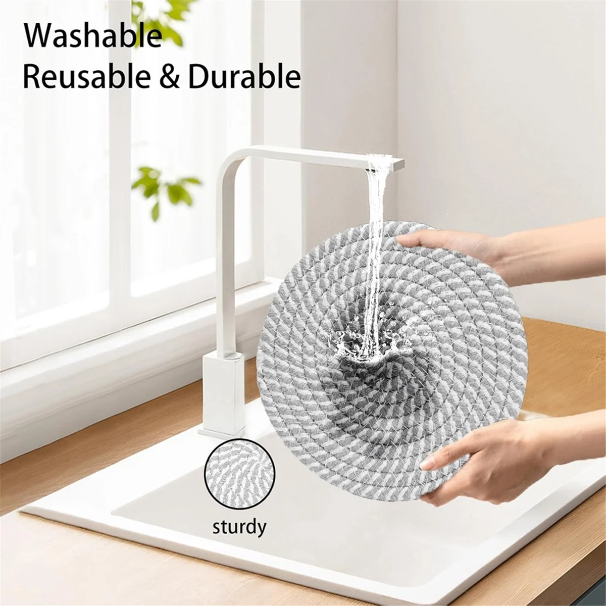 A72P 4PCS Podkładki pod gorące naczynia 7 cali Podkładki pod gorące naczynia Podkładki pod gorące naczynia do blatów kuchennych Mata izolacyjna na stół