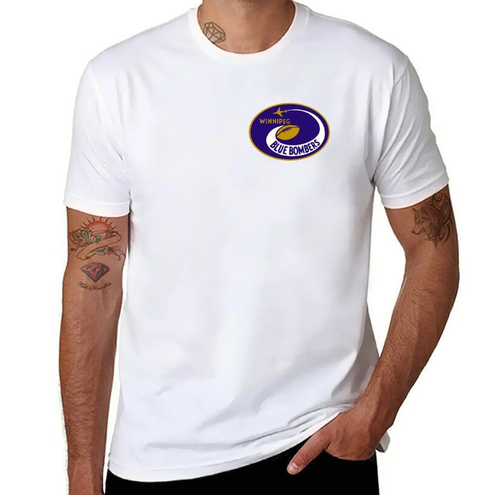 

Winnipeg Blue Bombers Throwback T-Shirt t shirt men 100% cotton luxury brand t shirts for man cotton funny T-Shirt