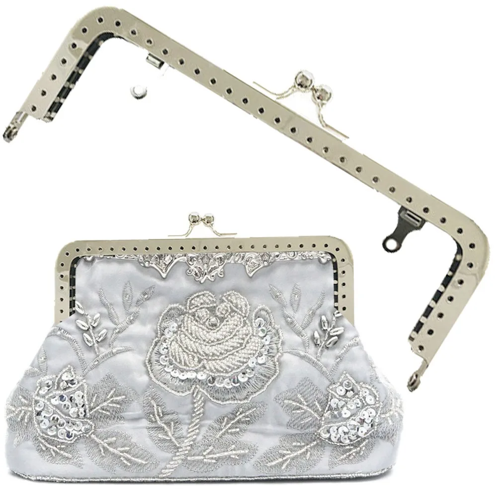 

10PCS 8.5-18.5cm Square Metal Bag Handles Sewing Brackets Wallet Frame Handbag Purse Smooth Clourse DIY Handmade Bag Accessories