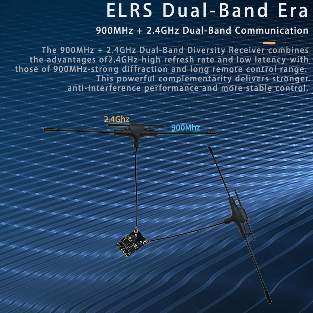 HPXGRC Super X Dual ELRS Ricevitore ELRS 2.4G + 915M Banda di frequenza Chip LR1121 integrato per RC FPV Racing Freestyle Drone