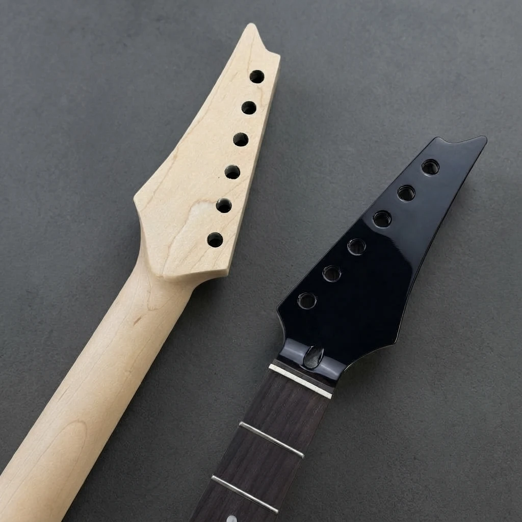 22 Fret Thin Profile Jumbo Frets Neck, Dark Fretboard, Adjustable Truss Rod, Gloss Finish, Standard Scale, 56mm Heel Part