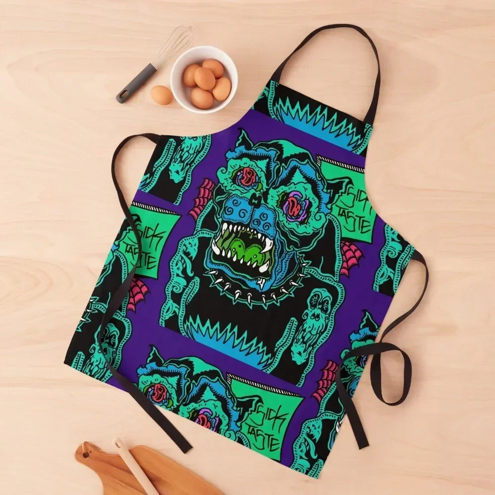 Ruff Dogg Sick Taste Apron for women halloween Kitchen Chef Restaurant Kitchen Handle For Women Apron