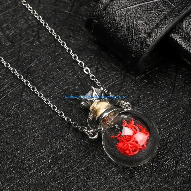 573B Clear Water Drop Bottle Necklaces Essential oil Keep Openable Make a for Wish Pendant Blood Vial Necklace For Wo