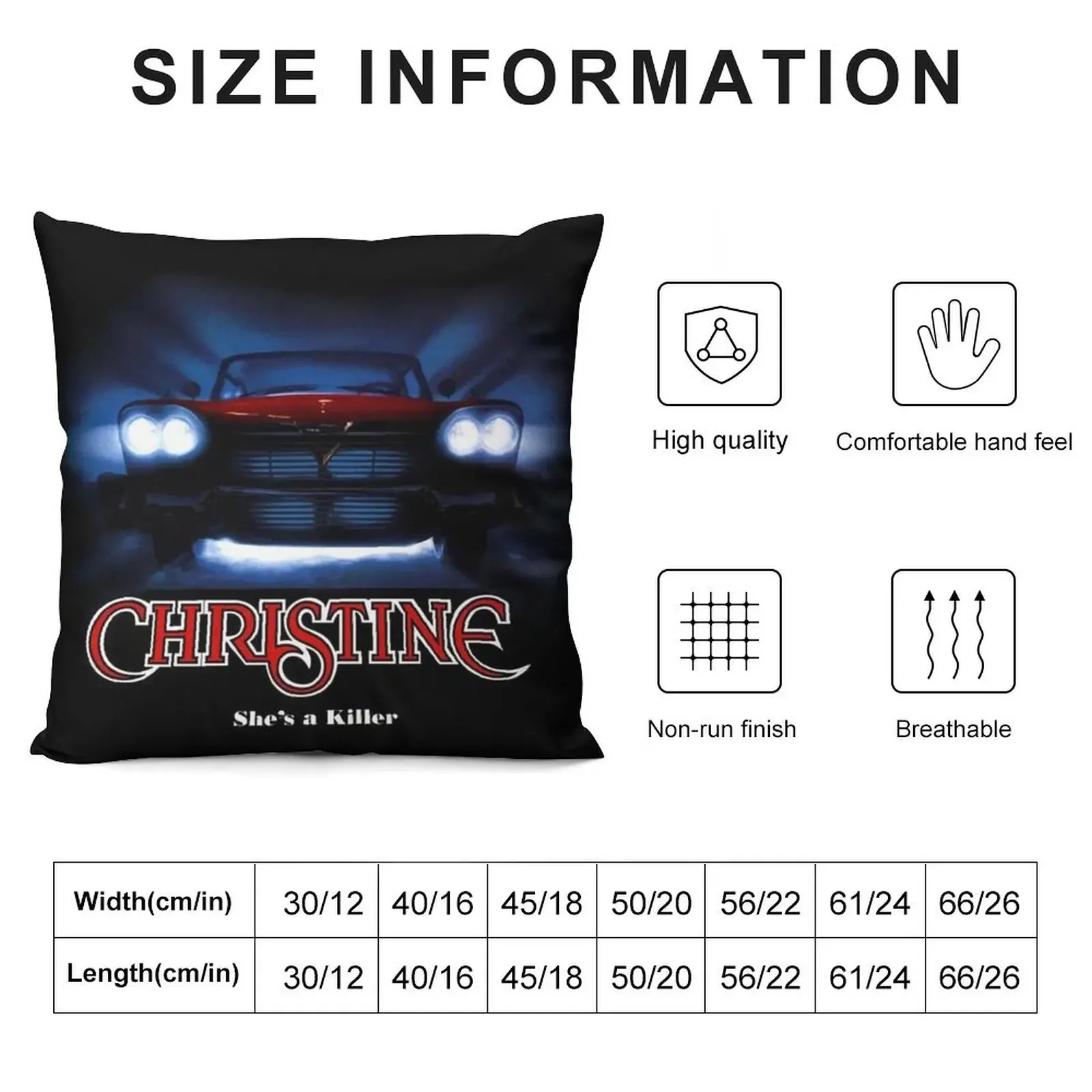 Awesome Movie Car Christine Throw Pillow christmas pillow case Sofa Decorative Covers Sofa Cover Decorative pillow case