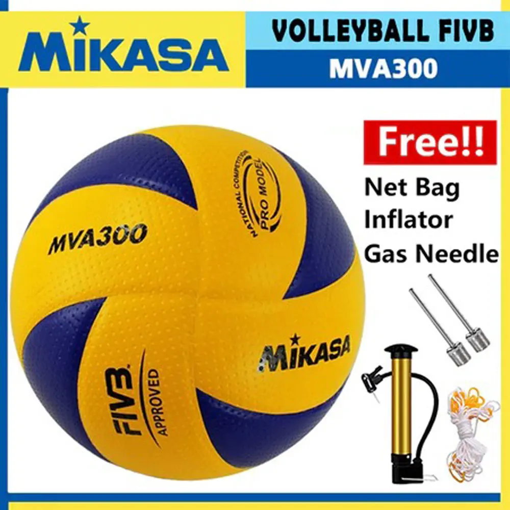 Christmas Gift Volleyball,Model300,Super Hard Fiber, Brand, Competition, Size 5, Optional Pump + Needle + Net Bag