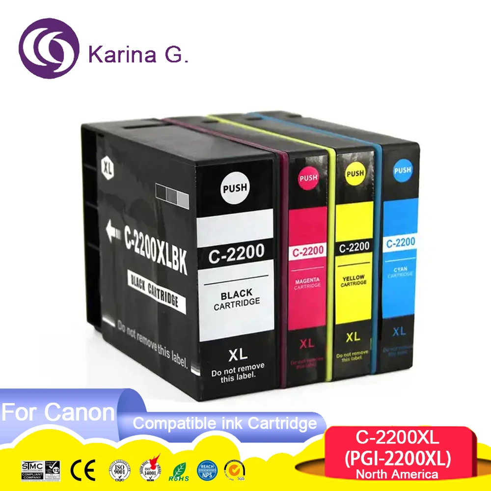 PGI-2200 PGI2200 XL PGI-2200XL PGI2200XL Premium Color Compatible Ink Cartridge for Canon MAXIFY IB4020/iB4120/MB5020/ Printer