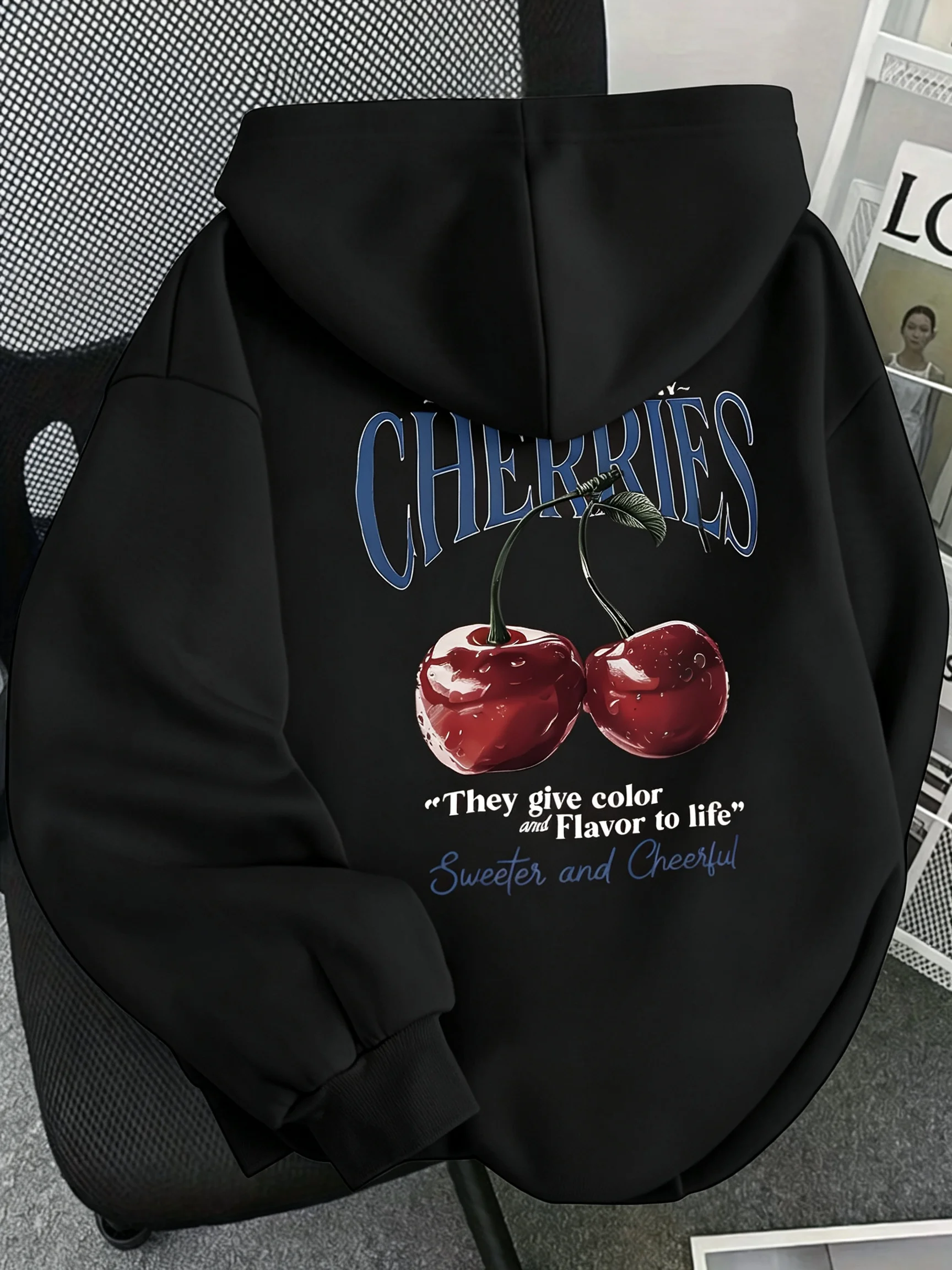 Women's fall/winter oversized pullover hooded sweatshirt, 