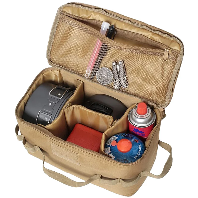 1PC Outdoor Camping Gas Tank Storage Bag Large Capacity Ground Nail Tool Bag Gas Canister Picnic Cookware Utensils Kit Bag