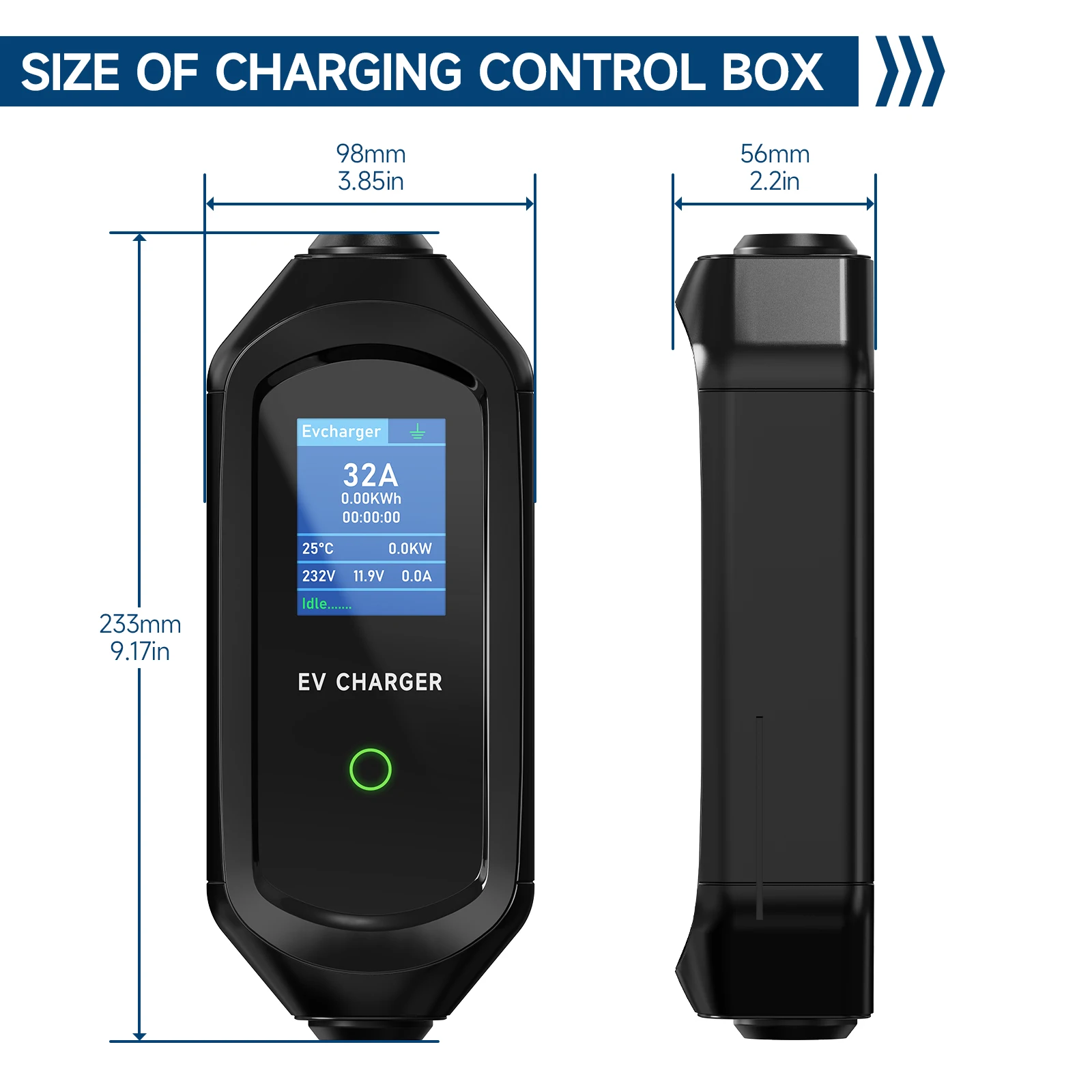 AFYEEV 32A 7,2KW Tragbares EV-Ladegerät Typ2 IEC62196-2 Elektrofahrzeug-Ladegerät EVSE-Ladekabel Wi-Fi Bluetooth APP-Steuerung – Detail 15