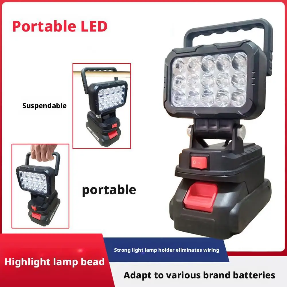 

For Makita 14.4V 18V Li-ion Battery Accessories 15 Beads LED Working Light Lamp Flashlight Torch Spotlight Emergency Tool Light