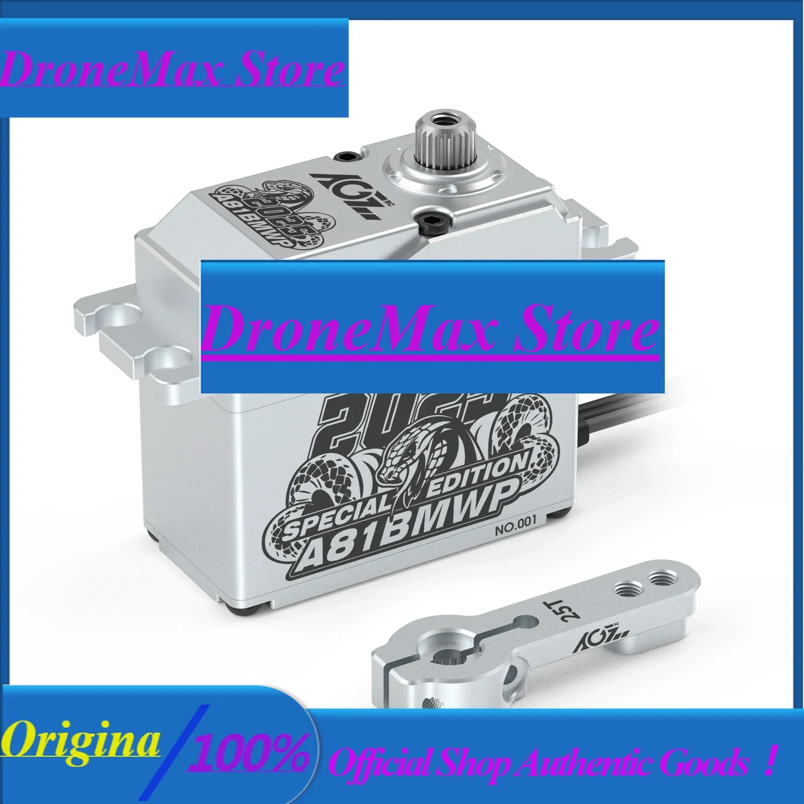 DroMaAGFRC A81BMWP 55KG Waterproof RC-Servo-Motor High-Torque Full Metal Gears Special Edition