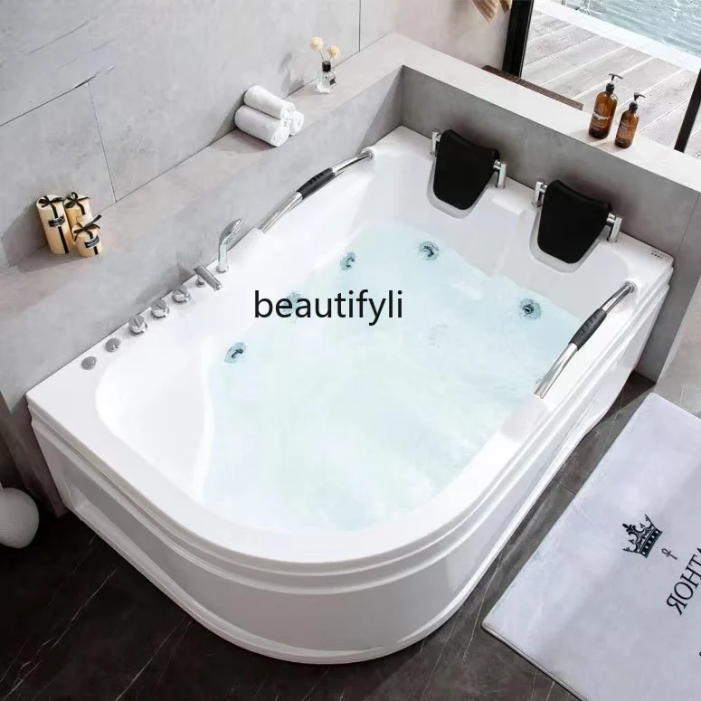 Double Surfing Massage Bathtub Acrylic Independent Fan-Shaped Bathtub B & B Bathtub