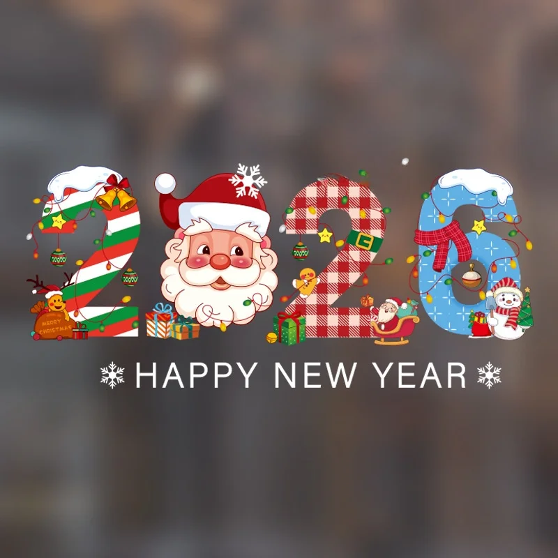 Christmas Decorations Static Cling Stickers for Eve of Peace Window Display Atmosphere Decoration Kindergarten Arrangement