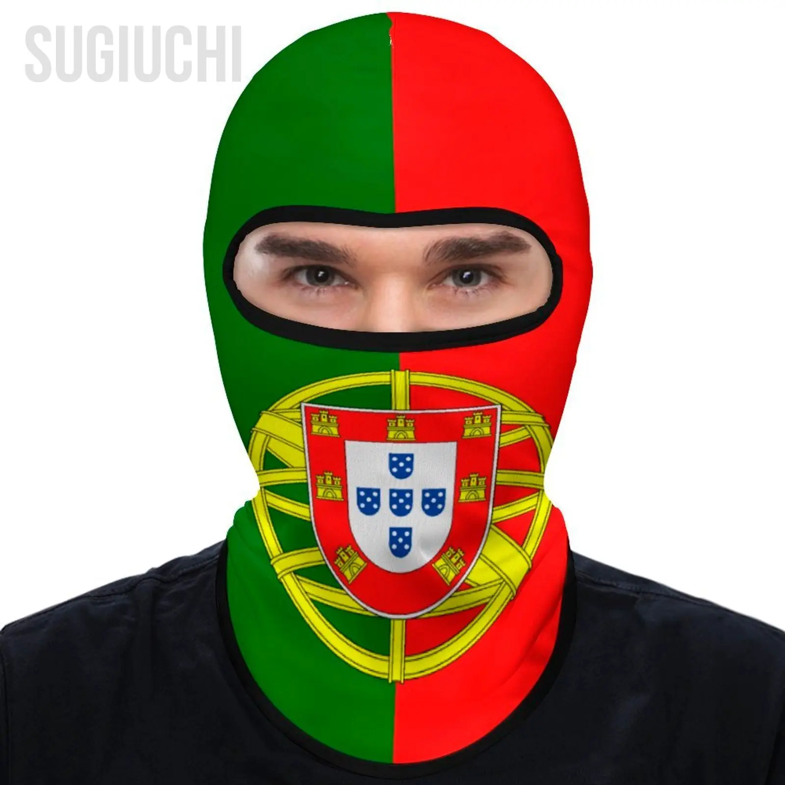 Portugal Flag Outdoor Cool Sunscreen Motorcycle Face Mask Moto Biker Wind Cap Mask Stopper Windproof Bicycle Cycling Headgear