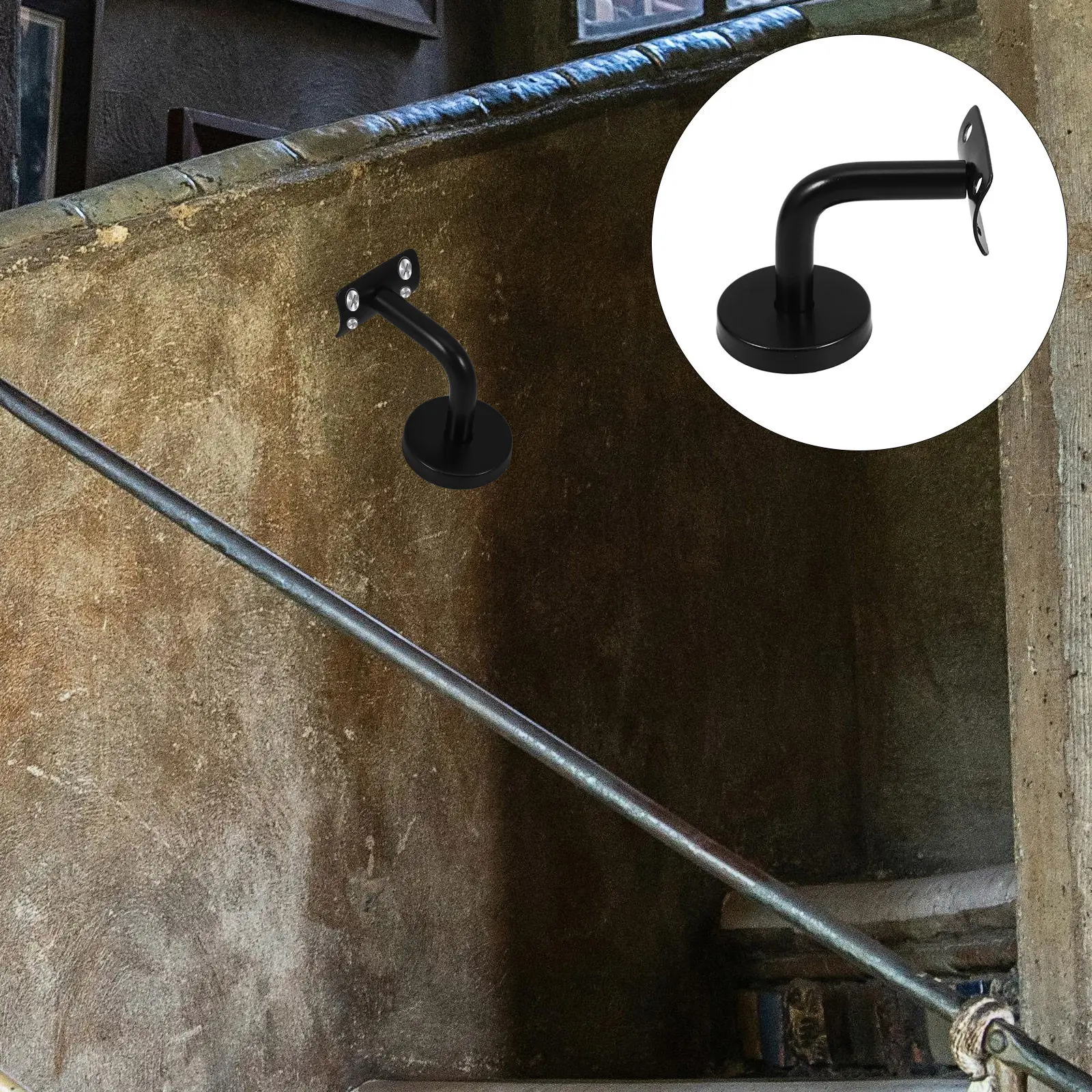 5Pcs Wall Mount Handrail Bracket Stainless Steel Bannister Support for Bathroom Corridor Stair Rail Grip Bar Hardware Fixing