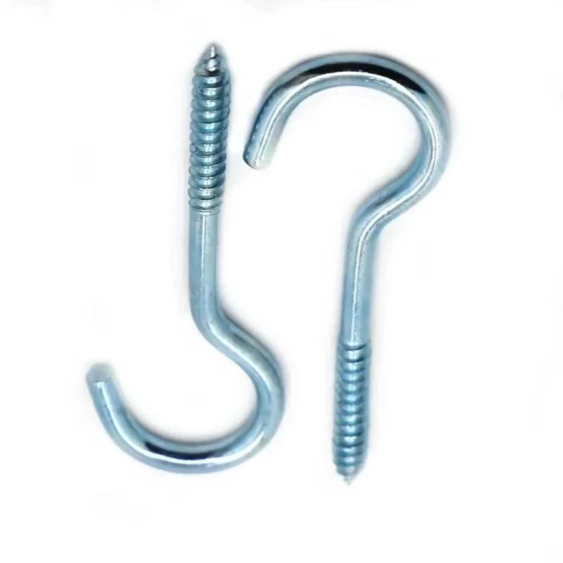 خطافات أكواب من الفولاذ الكربوني - # 1 # 2 # 3 # 4 # 5 # 6 # 8 # 10 # 12 # 14 # 16 خطاف سقف لولبي للتعليق الداخلي والخارجي #2