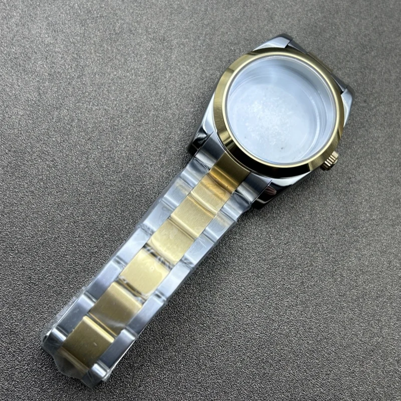 Modified Accessories 36/39MMfor Oyster Perpetual Stainless Steel Case Strap Set for NH35/36 Movement Sapphire