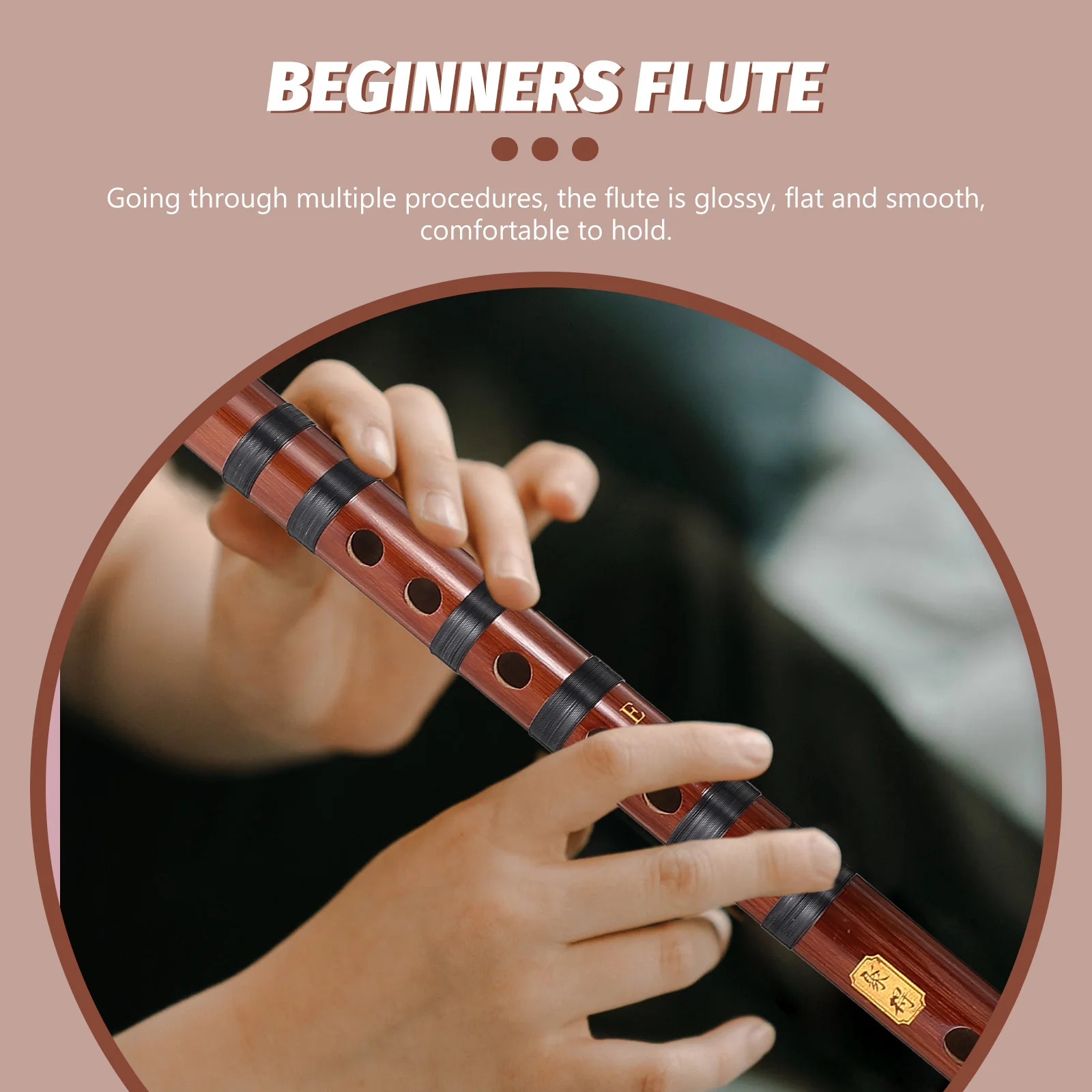 

1Set Bamboo Flute Chinese Style Retro Portable Flute for Beginners Kids Adults Practice Instrument Lightweight Professional Tone