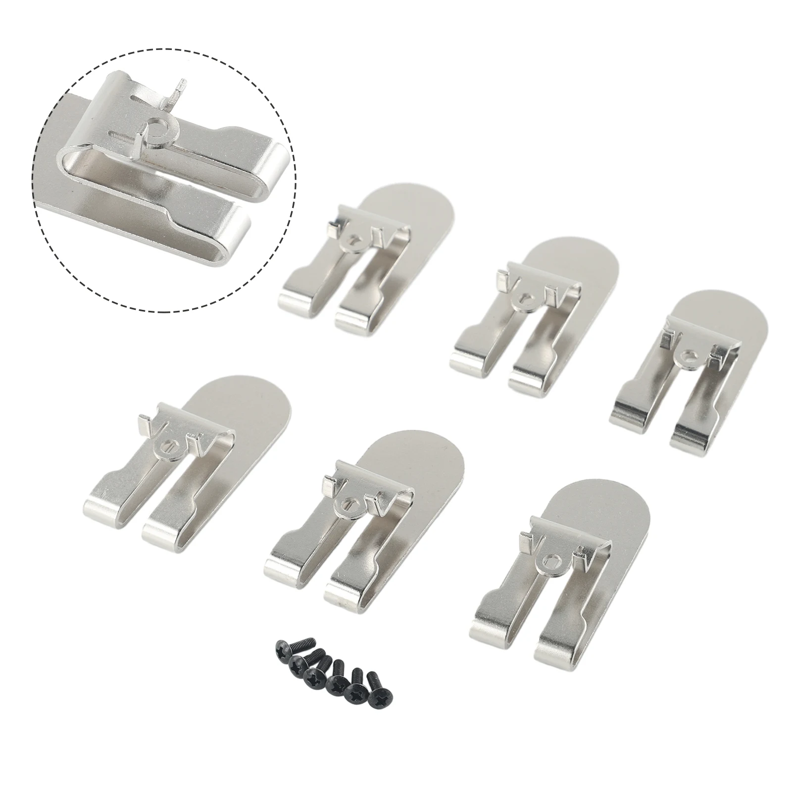 6pcs N435687 Belt Clip With Screw For DCF620 DCF620B DCF622 Drywall Screwgun Steel Belt Clip With Screw Power Toolp Parts