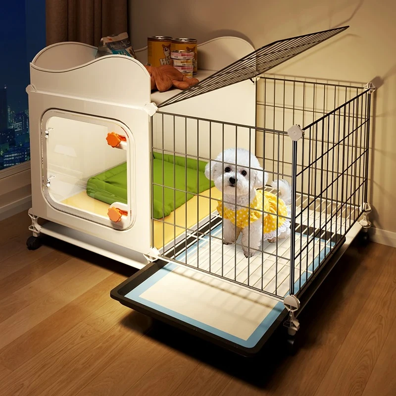 Acrylic Circle Modular Dog Fence Folding Large Playpen Kennel Balcony Indoor Dog Fence Luxury Nordic Barrera Perro Pet Supplies