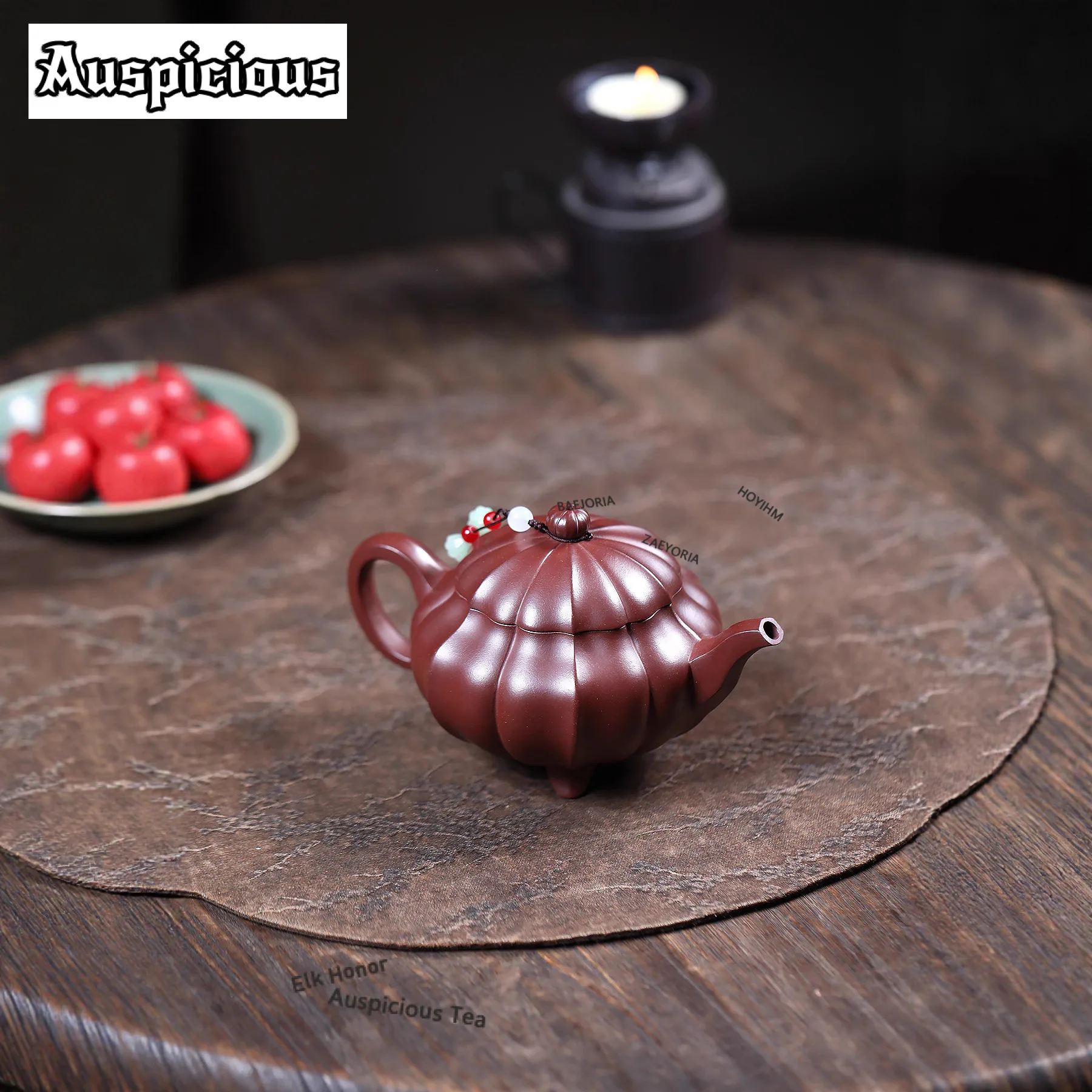 290ml Creative Yixing Purple Clay Teapots Famous Artists Handmade Tripodia Pot Raw Ore Dicaoqing Mud Kettle Zisha Tea Set Cafes