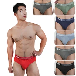 2pcs Fashion Mens Briefs Sexy Triangle Short Panties Simple Male Sports Underwear Everyday Breathable Underpants Large Size 6XL