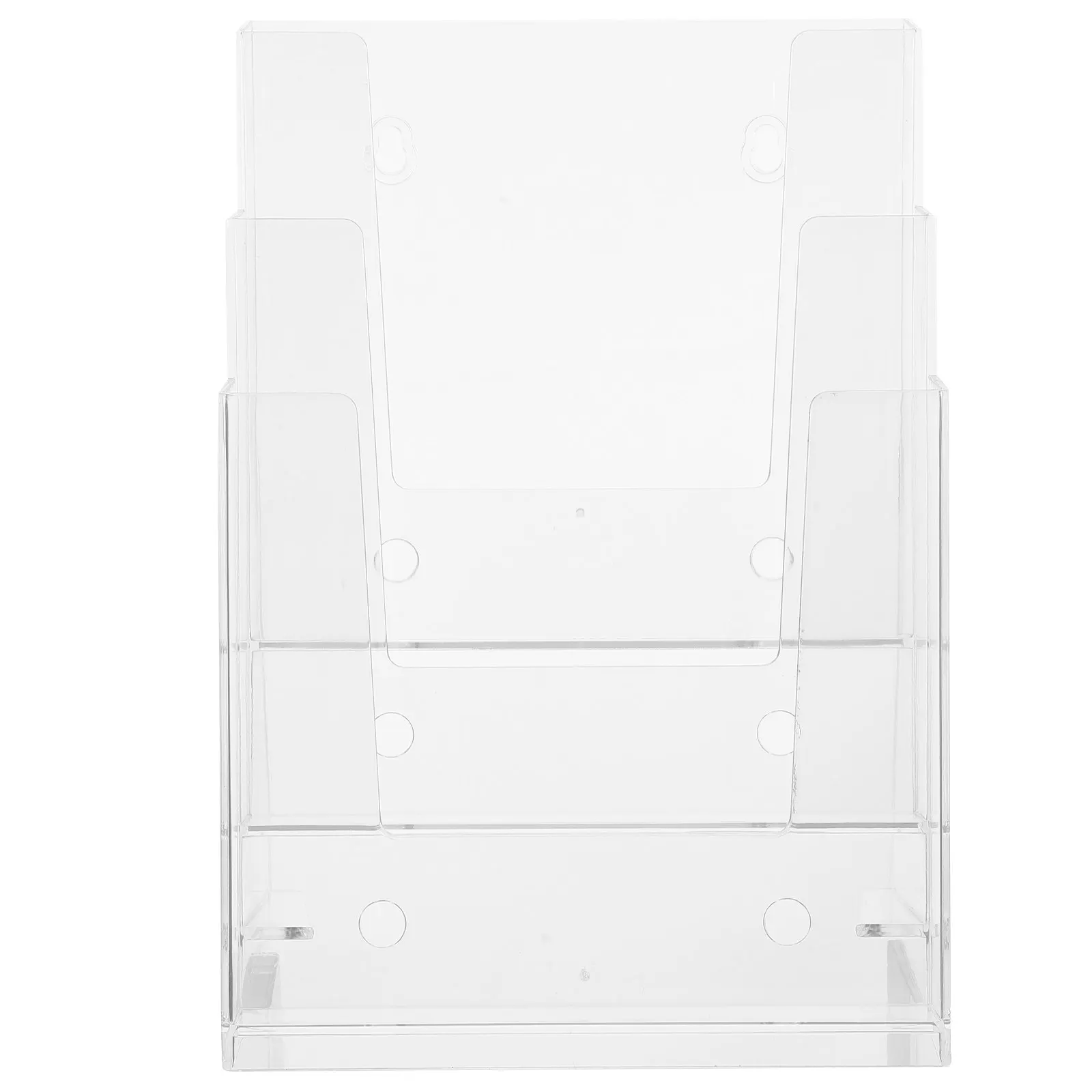 2pcs-acrylic-wall-mounted-brochure-holder-a6-size-no-drill-installation-clear-document-display-stand-magazine-pamphlets