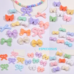 Multi Color Acrylic Bowknot Beads DIY Jewelry Accessories Mix Style Cute Bow Charms Pendants Necklace making Departments 20 Gram