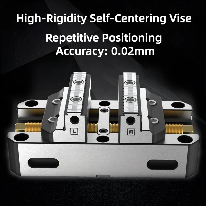 Dual‑Drive Self‑Centering‑Processing Implement with Symmetrical‑Jaw‑Unit for CNC‑Workshop‑Part‑Holding‑Work