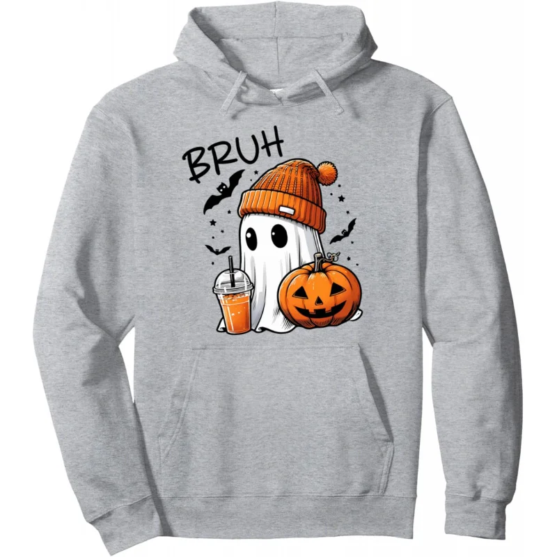 

Bruh Halloween Tshirt kids Cute Ghost Boo Bruh Pumpkin Spice Sweater Hoodie