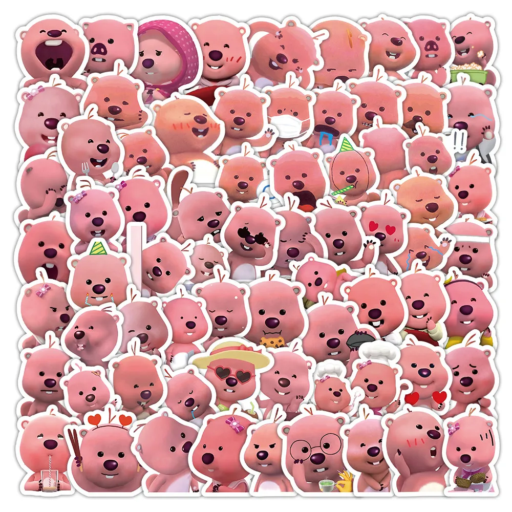 104 Pcs Fun Beaver Character Stickers - Versatile Embellishments for Backpacks, Water Bottles Peel Joy Sticker Store