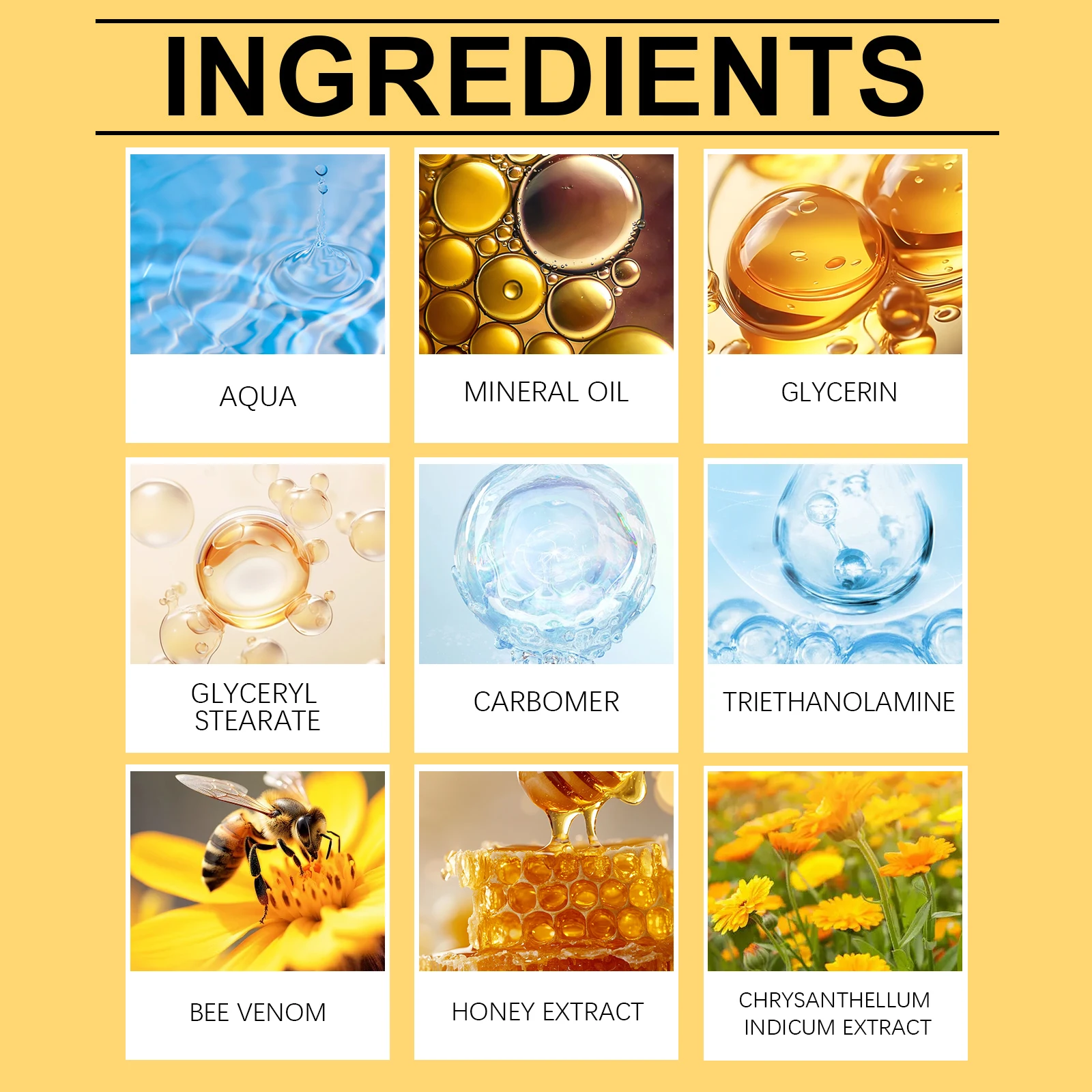 HOYGI كريم سم النحل إصلاح الضرر الجلد تقليل الاحمرار تعزيز حاجز الجلد مغذي ترطيب العناية بالبشرة الحساسة 60 جرام #6