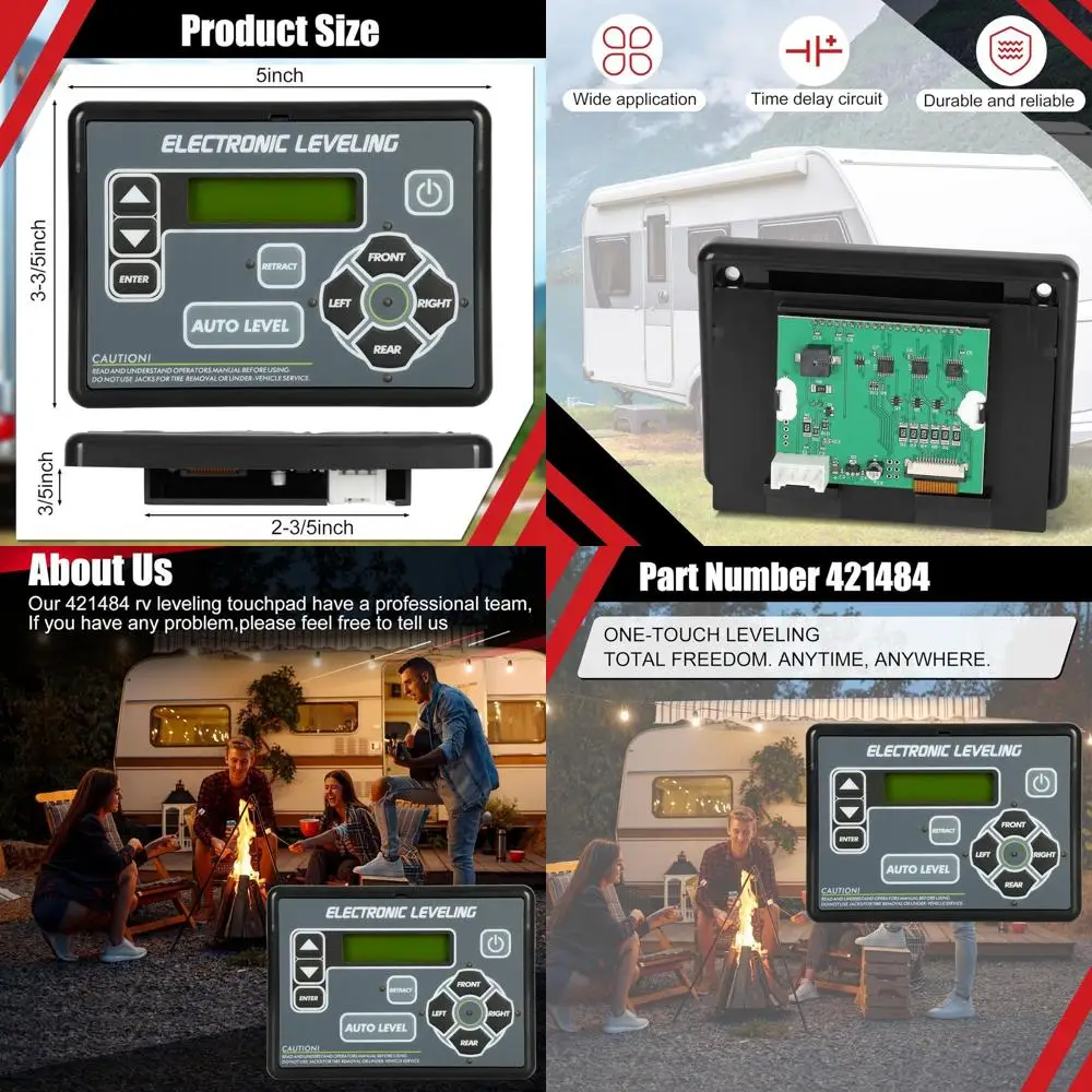 

421484 Сенсорная панель системы выравнивания автофургона, совместимая с 5-м колесом RV Lippert и сенсорной панель выравнивания прицепа для путешествий для управления землей