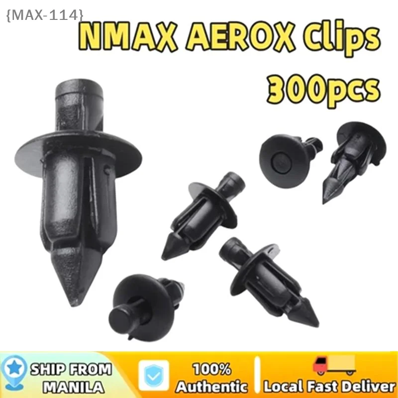 【MAX-114】300Pcs Plastic Retainer Clips Car Rivets - NMAX AEROX Auto Body Fastener Bumper Fender Screw Clip Set【WX】
