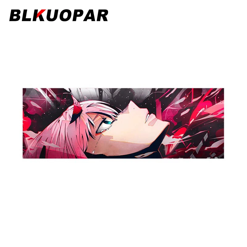 BLKUOPAR 13cm 02 DARLING In The FRANXX Zero Two Anime Slap Car Stickers Sexy Creative Motorcycle Windshield Fuel Tank Cap Lable