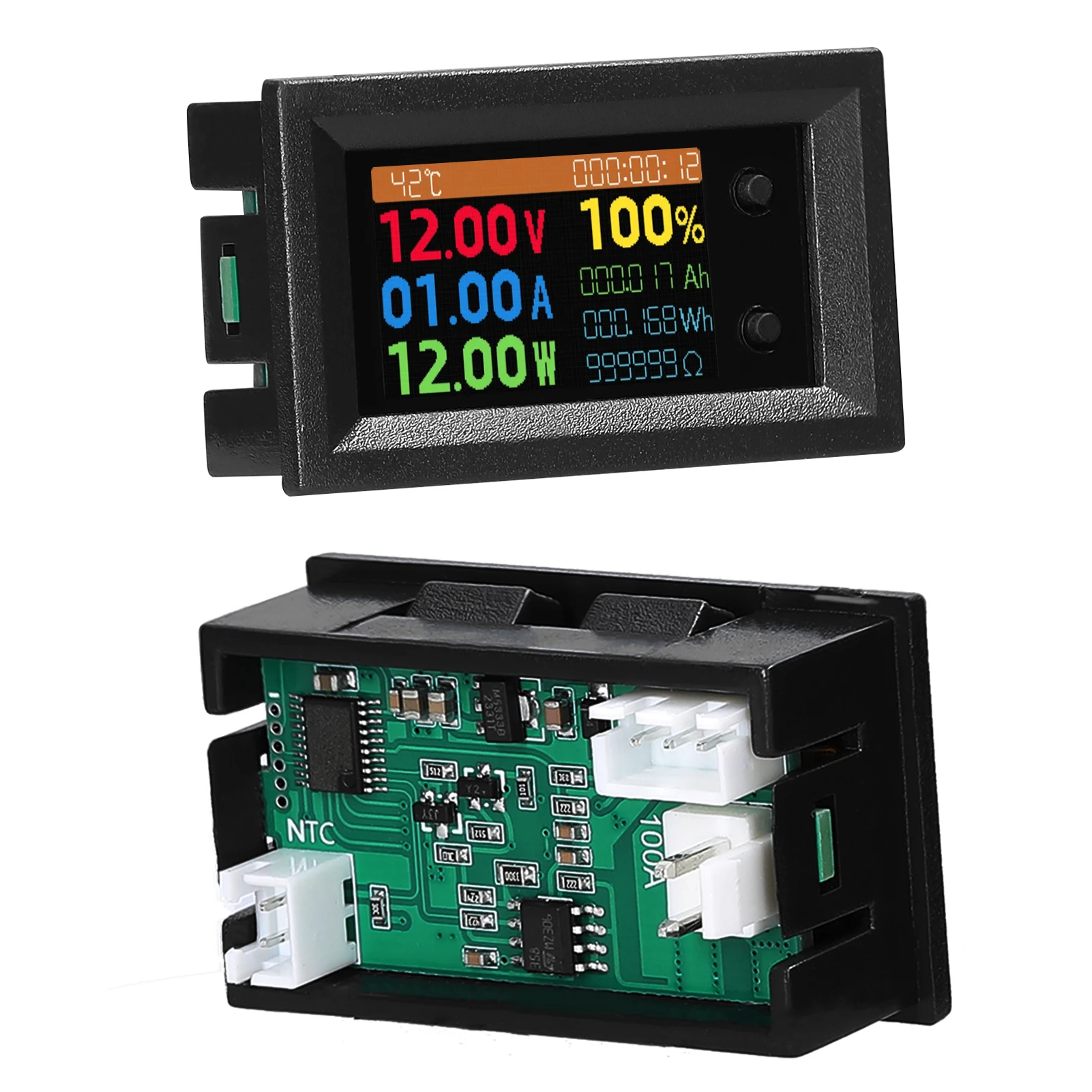 DC 4-30V Voltmeter Ammeter Power Energy Meter LED Digital DC Wattmeter Meter 9-in-1 Multi-function Measuring Instrument