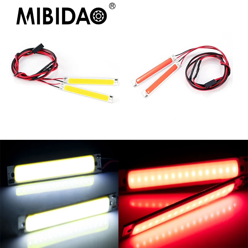 MIBIDAO LED Chassis Dazzle Light Lamps For 1/10 Rc Drift Car AXIAL SCX10 D90 TRX4 Defender Bronco Parts