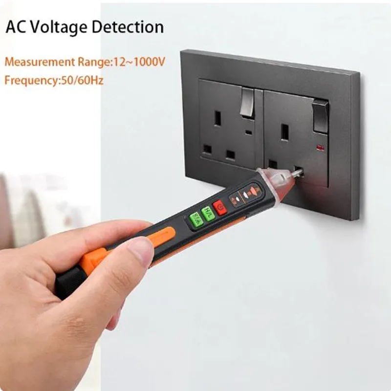 Imagem -05 - sem Contato Detector de Tensão Ferramentas Elétricas Indicador Tester Pen Teste de Tensão ac Inteligente Breakpoint Finder 121000v