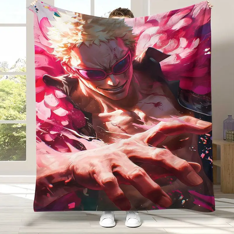 Anime Zoro One P-Piece Straw Hat Pirates Soft Flannel Throw Blanket,Cozy Warm Blanket for Bed,Sofa,Living Room,Picnic,Camping