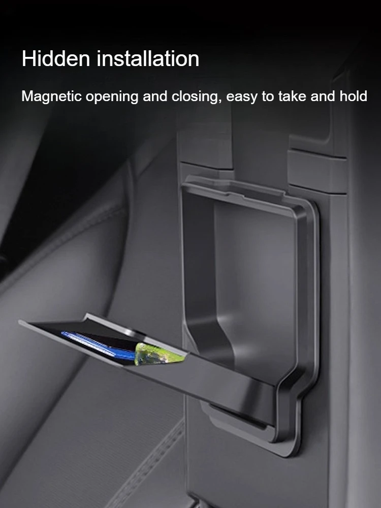 For Tesla Model Y Juniper Model 3 Highland 2025 Armrest Hidden Storage Box Privacy Center Console Organizer Tray Card Holder